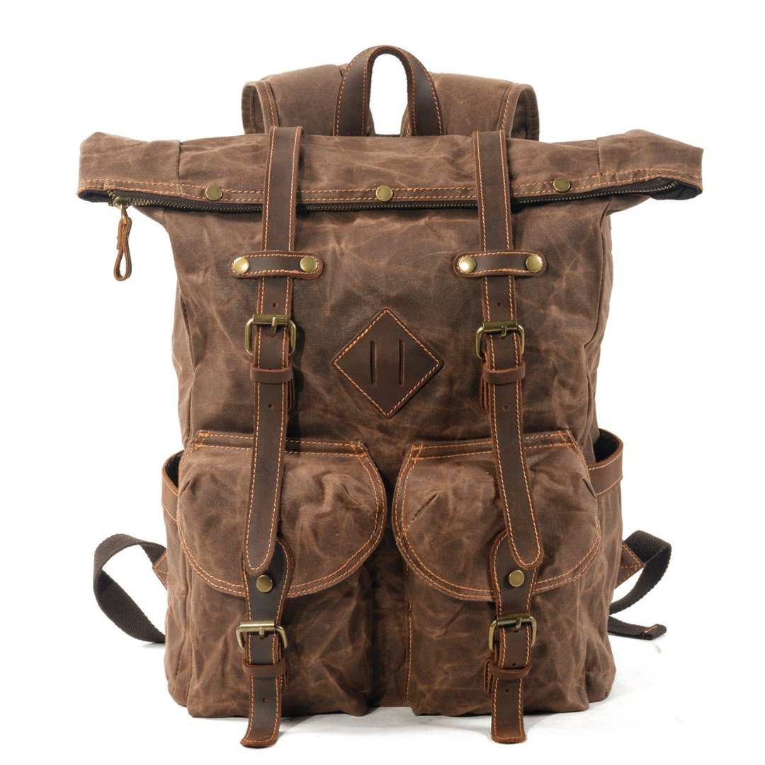 Wendell Vintage Backpack - Urban Hipster Chic Coffee One Size