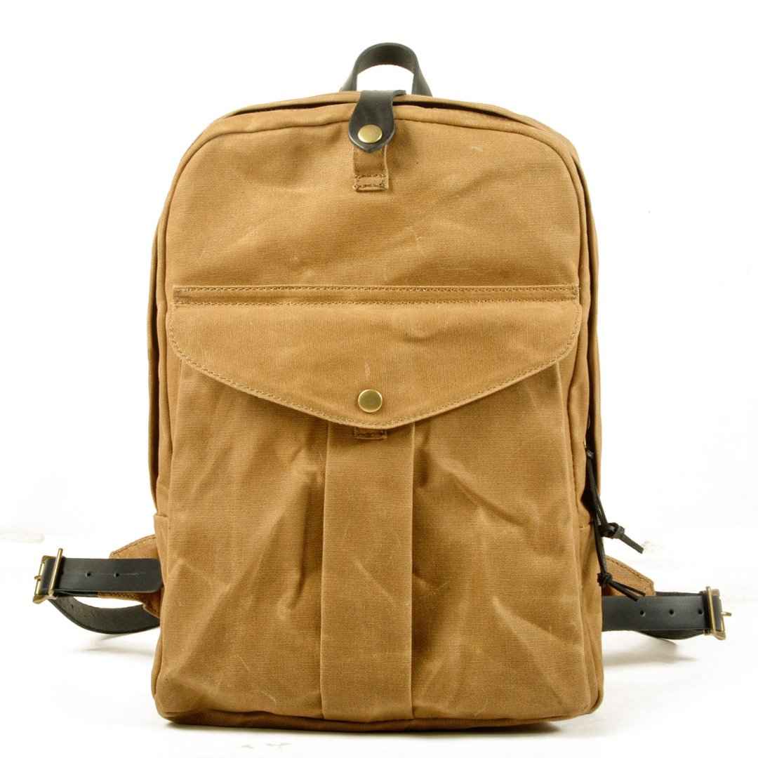 Phineas Canvas Backpack - Robust Vintage Style for Adventurers Khaki One Size