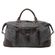 Wallace - Extra Spacious Vintage Overnight Bag Light Grey One Size