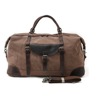 Wallace - Extra Spacious Vintage Overnight Bag Coffeee One Size