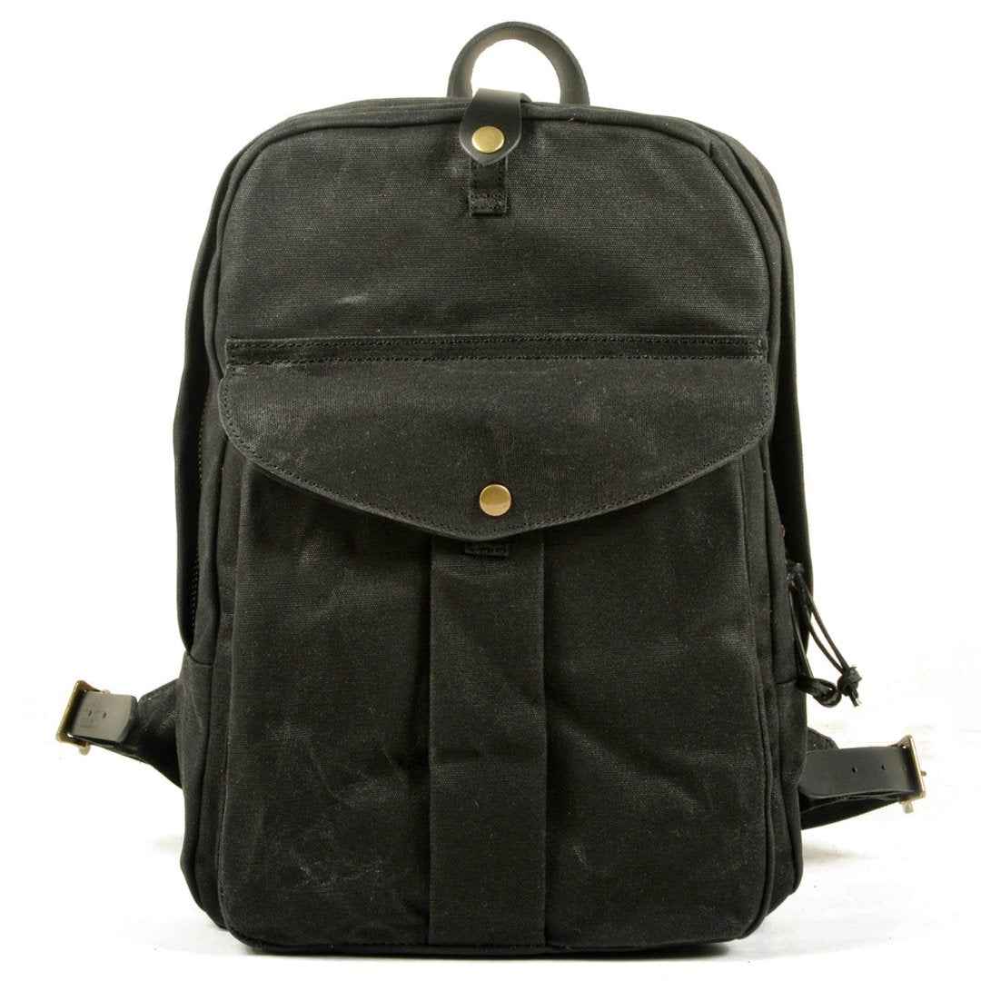 Phineas Canvas Backpack - Robust Vintage Style for Adventurers Nero One Size