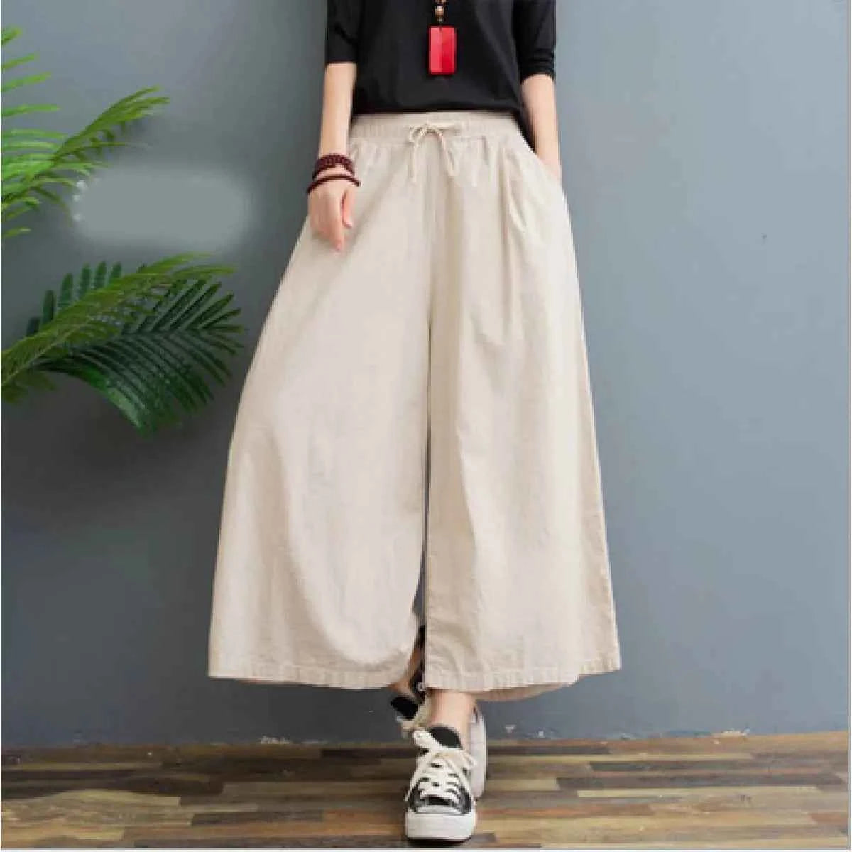 Relaxed Pleated Linen Pants For Women Comfort Fit Everyday