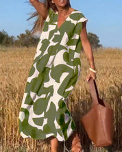 Zoey - Casual Elegance Maxi Dress Green