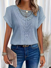 Valentina Round Neck Shirt Sky Blue