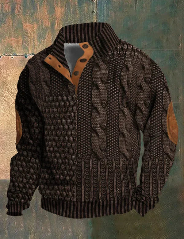 NOVA – PATTERNED COZY KNIT SWEATER FOR MEN