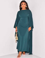 Marleen Cape Maxi Dress for Effortless Elegance and Style Green
