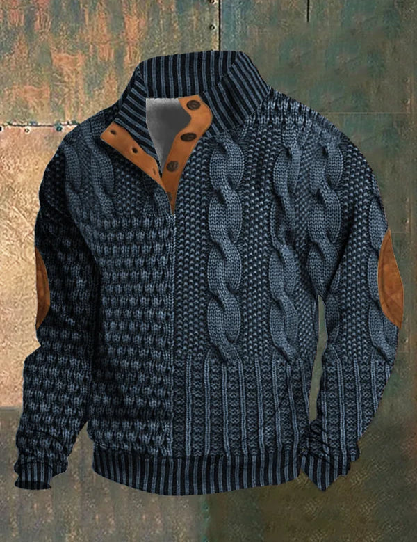 NOVA – PATTERNED COZY KNIT SWEATER FOR MEN