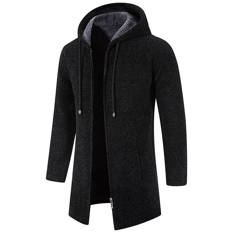 Mikkel Men's Hooded Wool Jacket Black