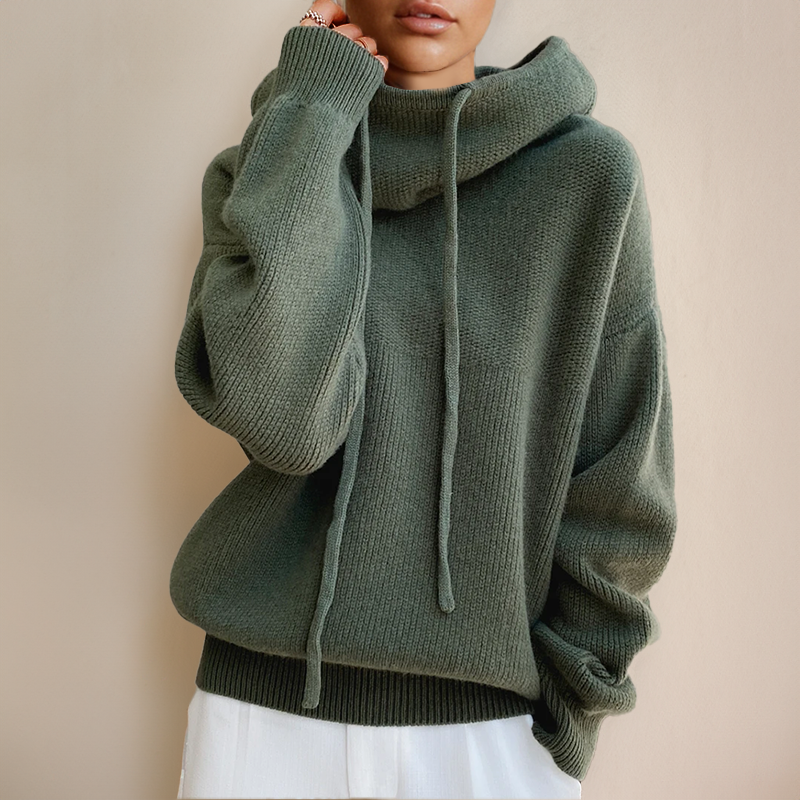 Ylliana Cozy Turtleneck Hoodie for Ultimate Comfort and Style Green