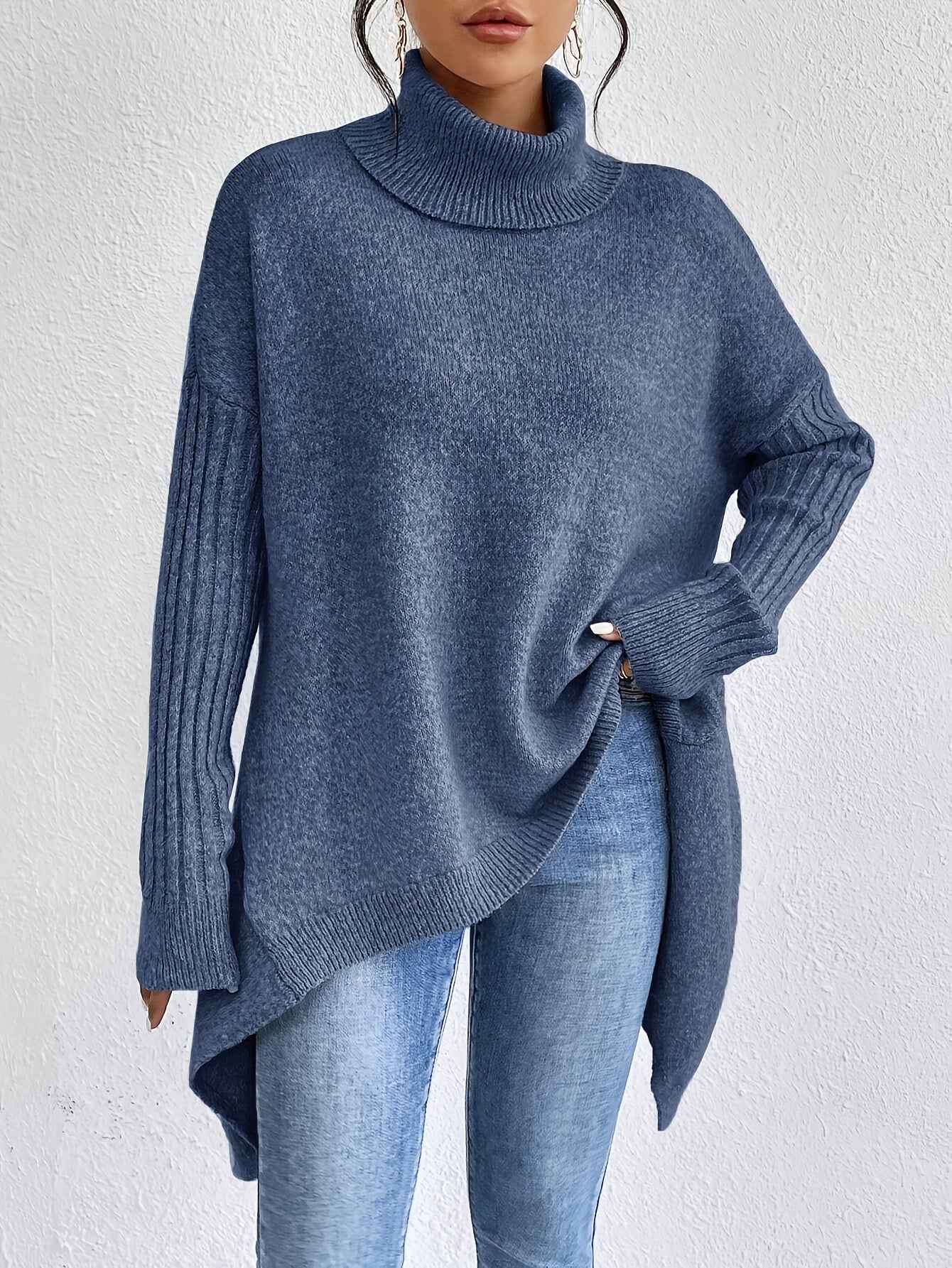 Oversized Turtleneck Sweater For Cozy Everyday Layering