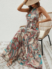 Philine - Retro Halterneck Maxi Dress