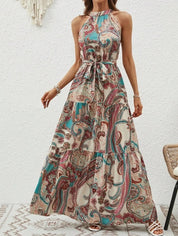 Philine - Retro Halterneck Maxi Dress