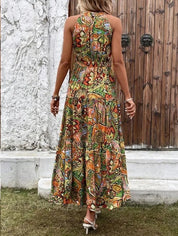 Philine - Retro Halterneck Maxi Dress
