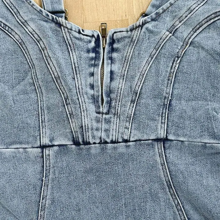 Annelise Figure-Hugging Denim Dress