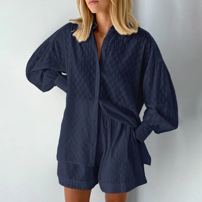 Esther Top and Shorts Ensemble Blue