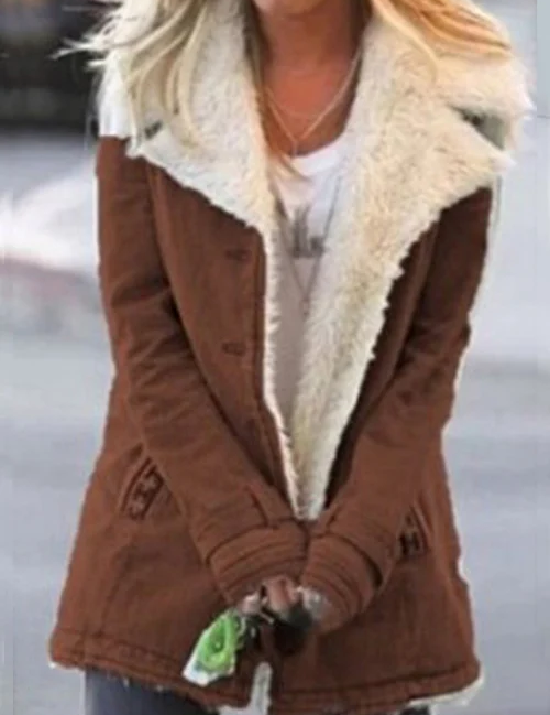 Susanne - Women's Cozy Thermal Jacket - Fashionable and Insulated Brown