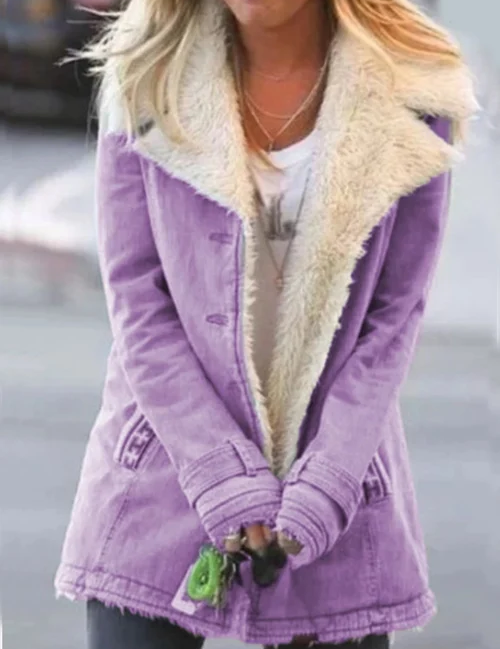 Susanne - Women's Cozy Thermal Jacket - Fashionable and Insulated Purple