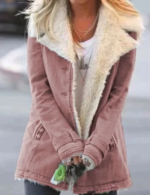 Susanne - Women's Cozy Thermal Jacket - Fashionable and Insulated Pink
