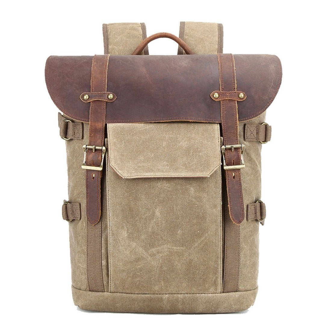 Huxley Vintage Camera Bag - Durable Batik Canvas Khaki One Size