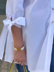 Gathered Back Cotton Shirt Jacket With Flowy Swing Casual - New Family Finds