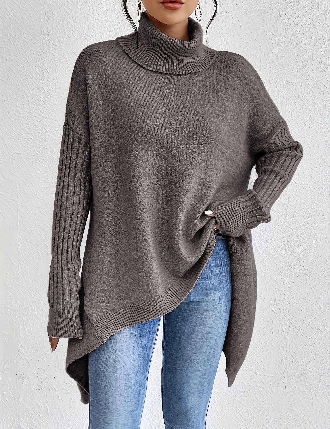 Oversized Turtleneck Sweater For Cozy Everyday Layering