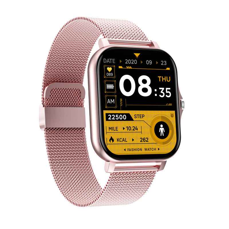 Familyfinds Y13 Smart Watch – Heart Rate, Pedometer, Bluetooth Call, Fitness & Sleep Tracker Single pink steel
