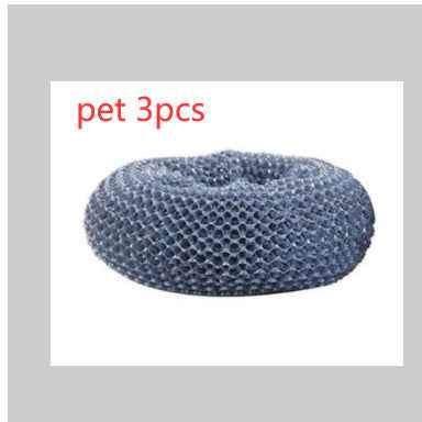Kitchen Palm Brush – Push-Type Soap Dispenser Scrubber & Cleaner PET ball 3pcs
