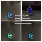 Glowing Pendant Necklace – Luminous Silver Chain Jewelry for Women Bundle1
