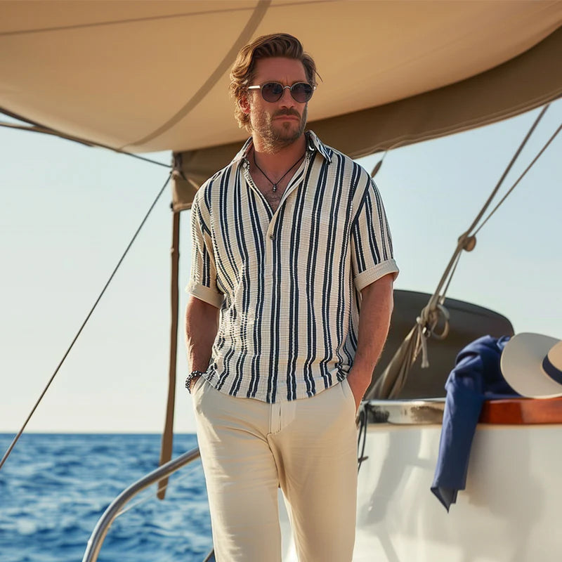 Bence Striped Short-Sleeve Shirt