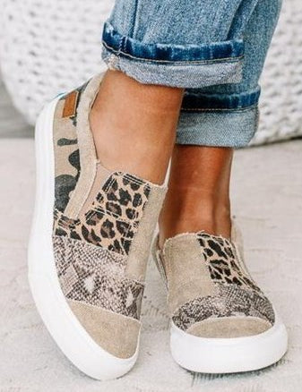 Astrid Leopard Print Slip-On Sneakers