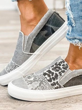 Astrid Leopard Print Slip-On Sneakers