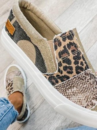 Astrid Leopard Print Slip-On Sneakers