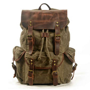 Ringo Vintage Outdoor Travel Backpack - Stylish and Functional Buckle Design Light Grey One Size