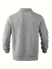 James - Vintage Geometric Design Sweater With Zipper