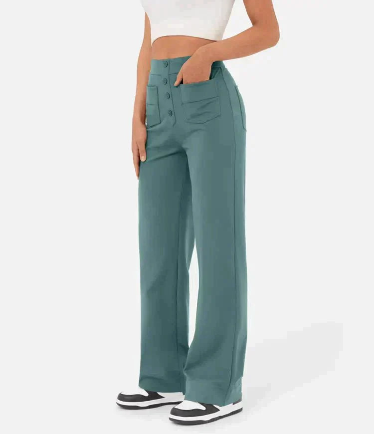 Vicky - Wide-Leg High-Waisted Trousers