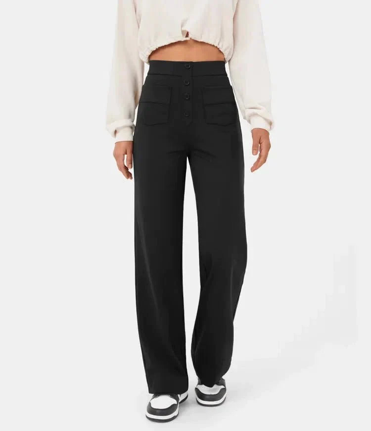 Vicky - Wide-Leg High-Waisted Trousers