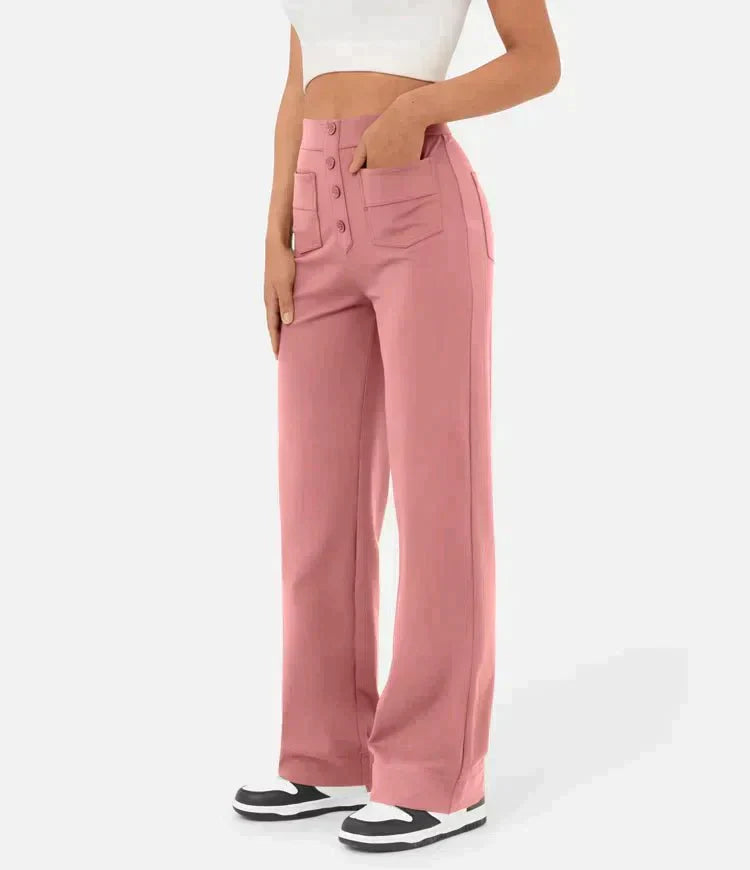 Vicky - Wide-Leg High-Waisted Trousers