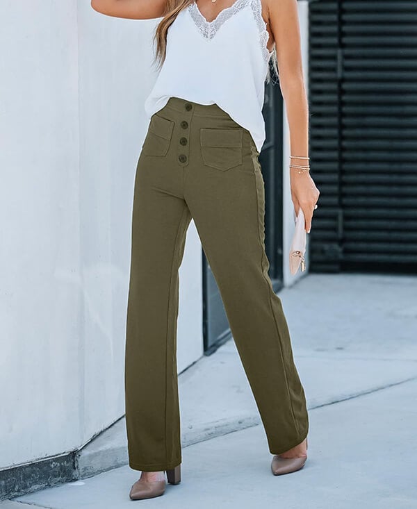 Vicky - Wide-Leg High-Waisted Trousers