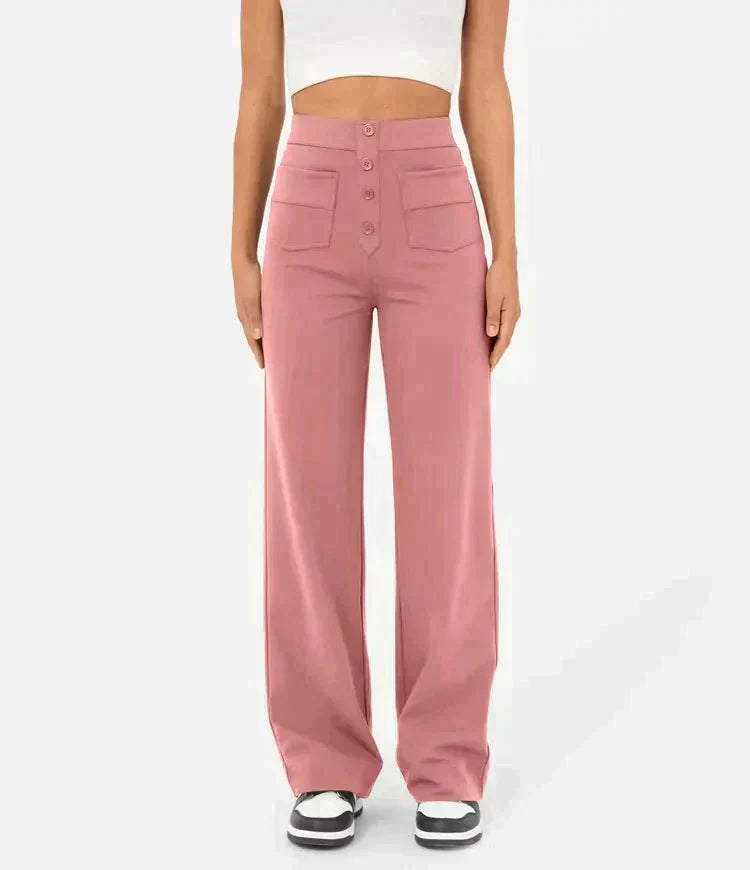 Vicky - Wide-Leg High-Waisted Trousers