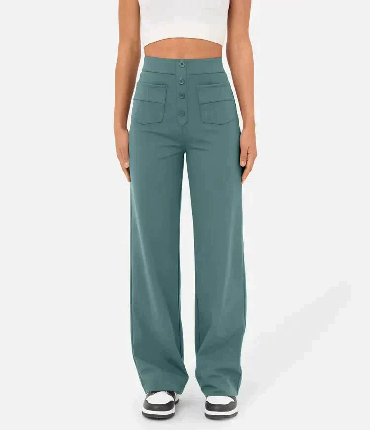 Vicky - Wide-Leg High-Waisted Trousers