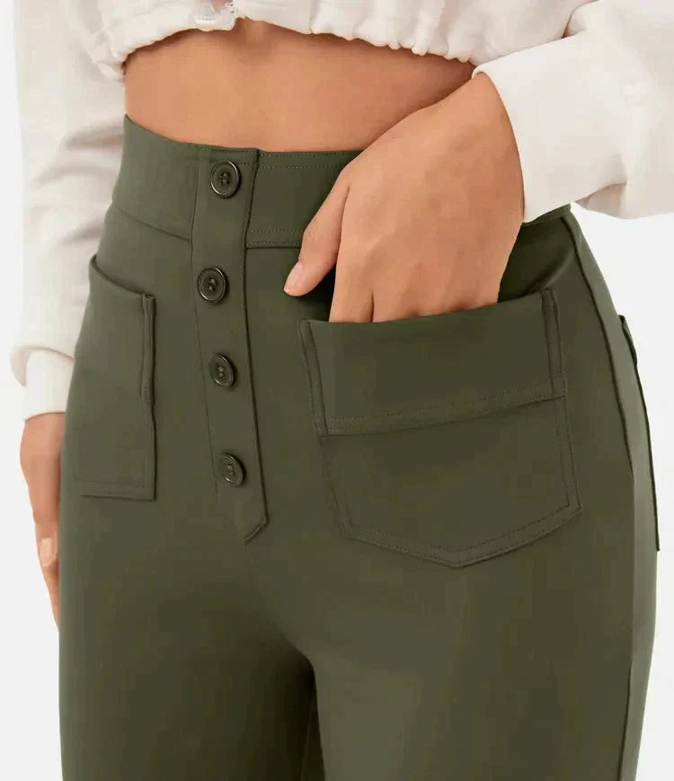 Vicky - Wide-Leg High-Waisted Trousers