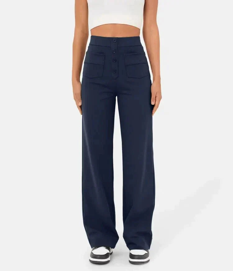 Vicky - Wide-Leg High-Waisted Trousers