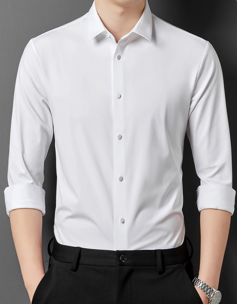 Alexander No-Wrinkle Stretch Shirt White
