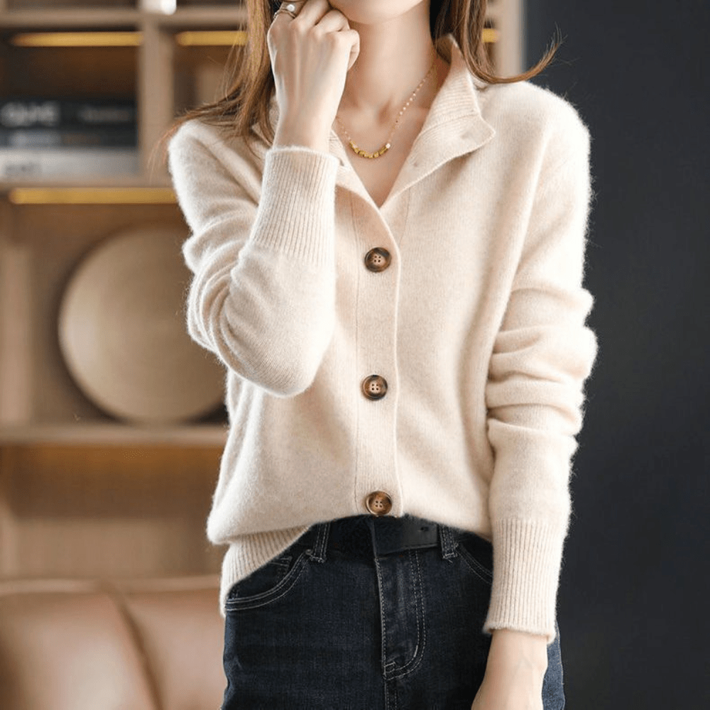 Luxurious Cashmere Knit Cardigan For Soft Layering Everyday - New Family Finds