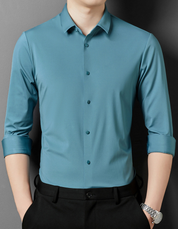 Alexander No-Wrinkle Stretch Shirt Navy Blue