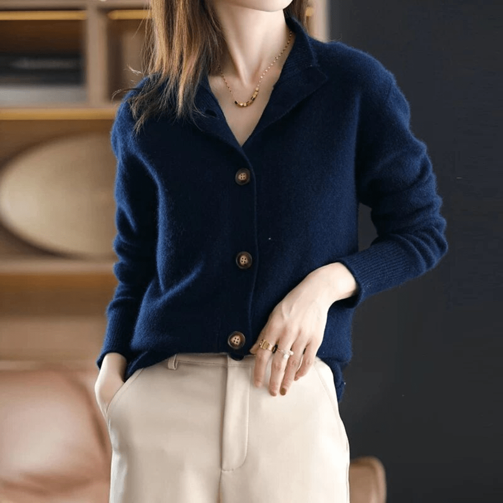 Luxurious Cashmere Knit Cardigan For Soft Layering Everyday - New Family Finds