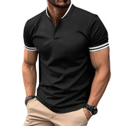 Jonas Polo Shirt Stand Up Collar Casual Athletic Wear Black