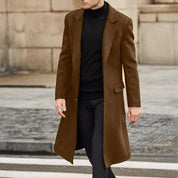 Jannik - Men's Wool Winter Overcoat Brown