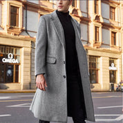 Jannik - Men's Wool Winter Overcoat Grey