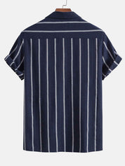 Gustav Striped Shirt And Shorts Set